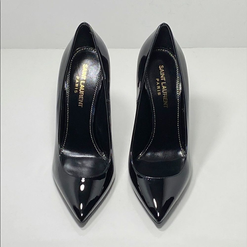 Saint Laurent Opyum Point-Toe Patent Leather Pumps size 36.5 - Picture 2 of 12